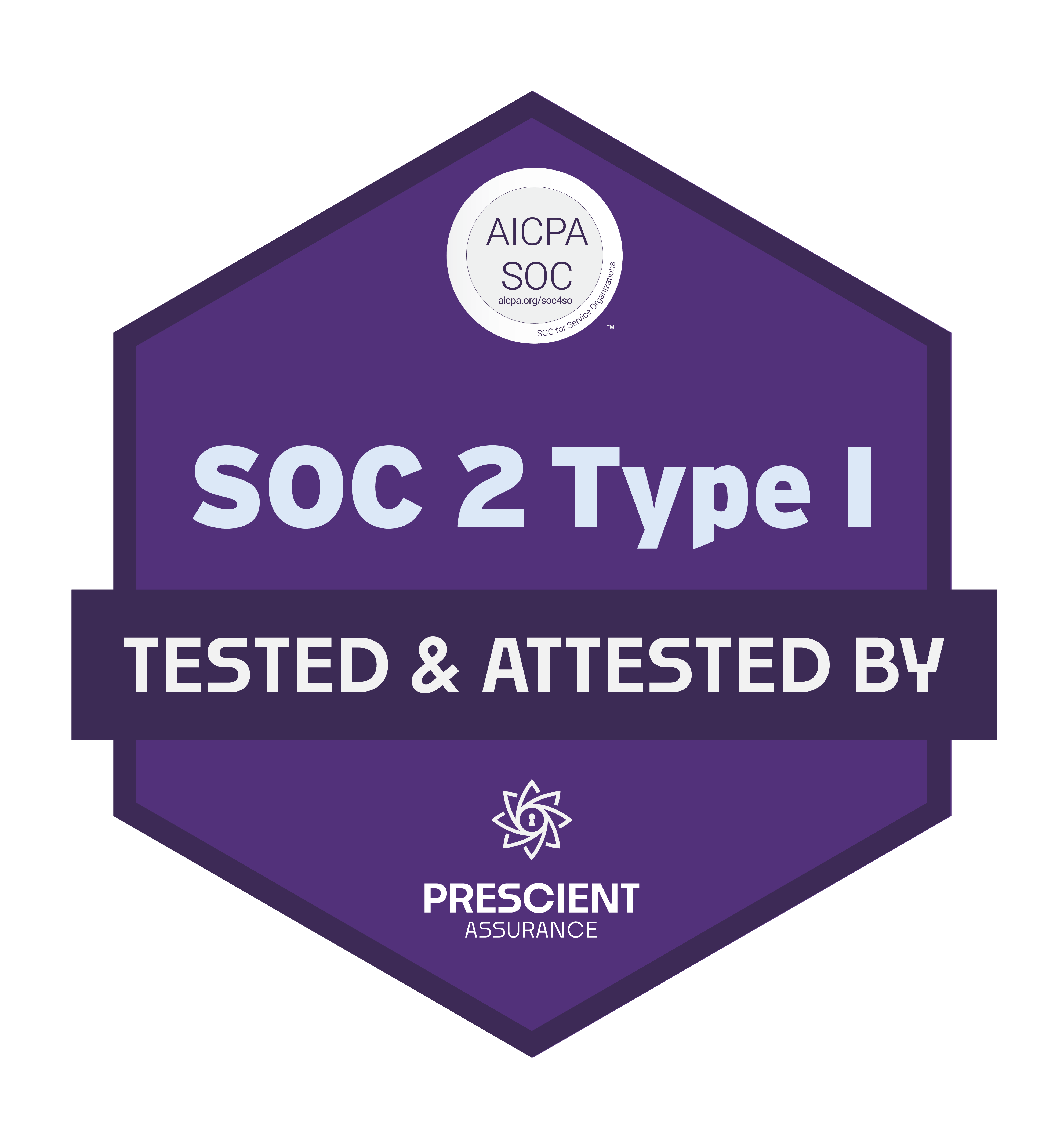 SOC 2 Type 1 Tested & Attested by Prescient Security